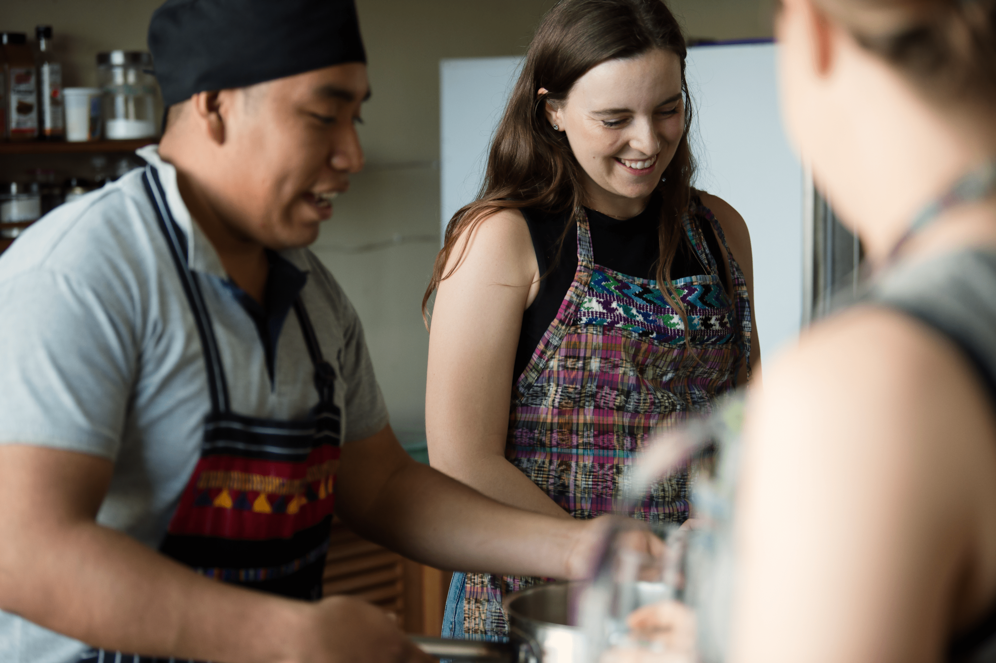 Learning about the unique Guatemalan flavors in local recipes.