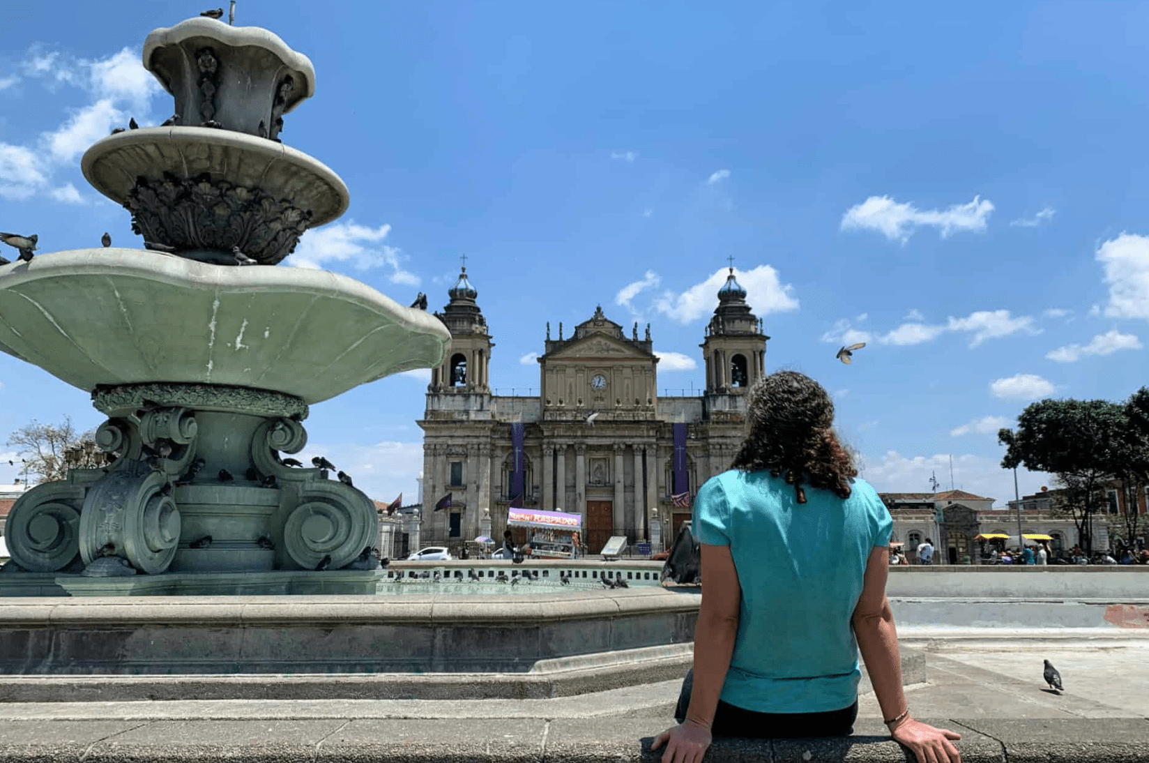 Parque Central and the Presidential Palace in zone 1 Guatemala City. Zone 1 is the heart of the colonial town that is now the largest city