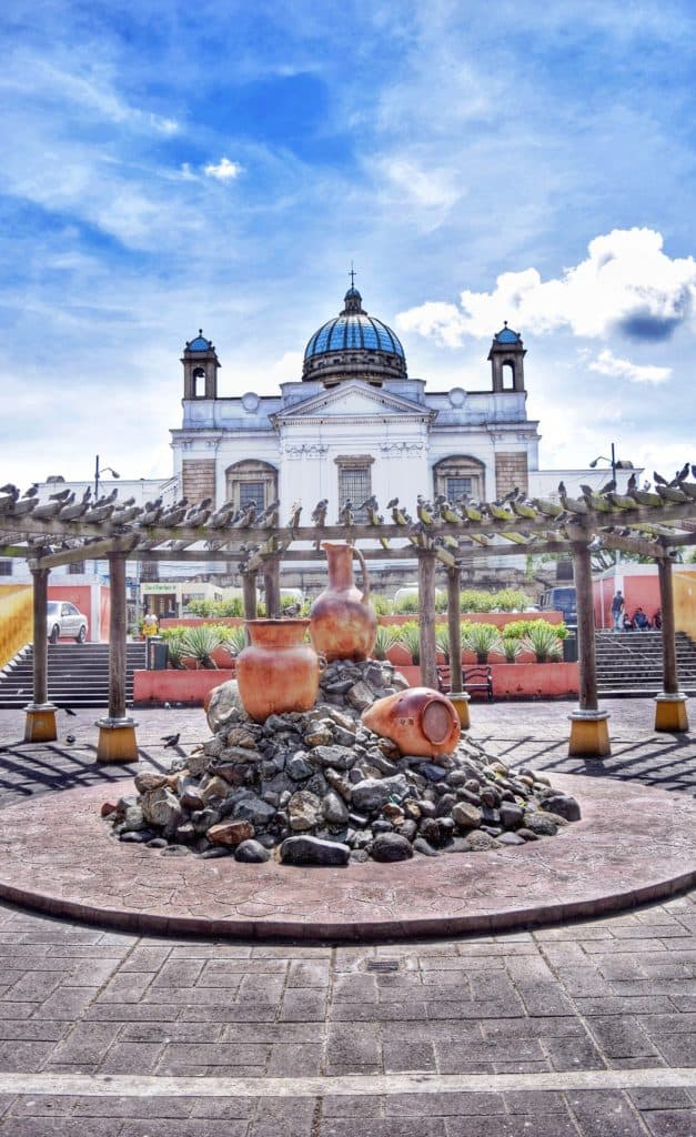 Plaza near the Mercado Central in Zone 1.  It is a great place to visit with a local guide on a day tour.